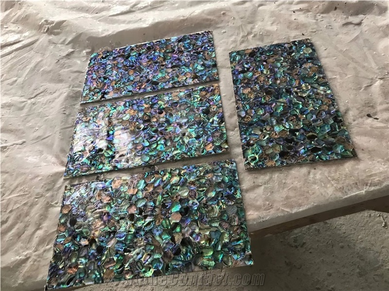 Iridescent Abalone Mother Of Pearl Shell Backsplash Wall Tiles Mosaic