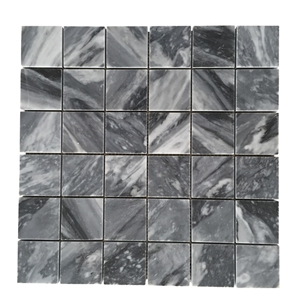 Italian Bardiglio Nuvolato Gray Marble Mosaic Tile from China Factory
