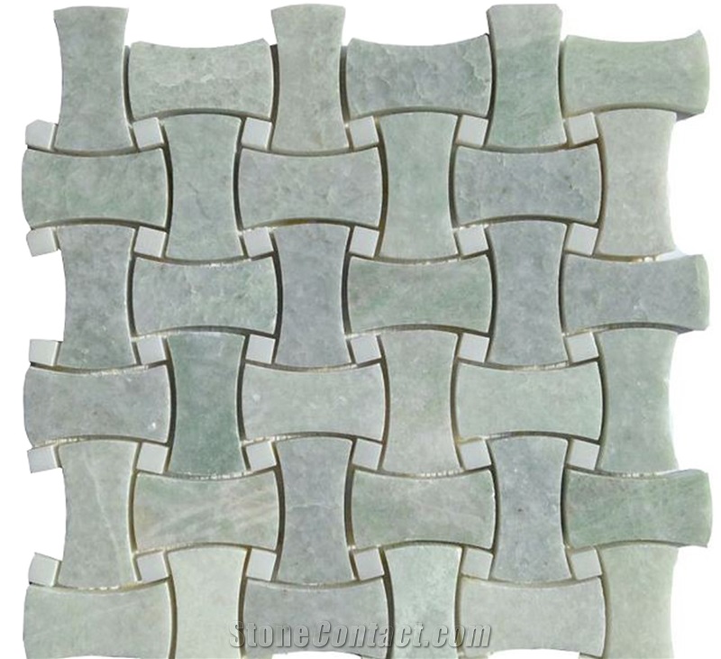 Ming Green Dandong Green Dog Bone Mosaic