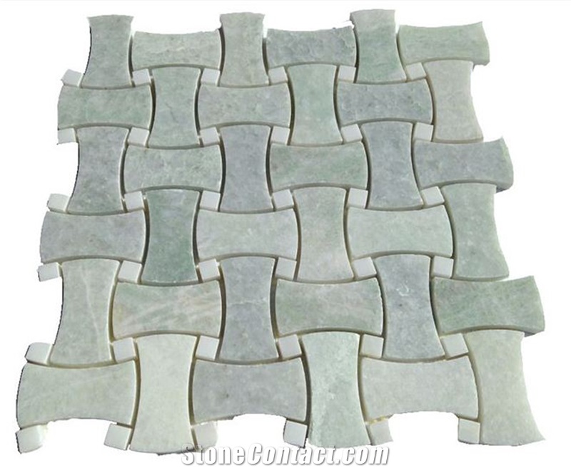 Ming Green Dandong Green Dog Bone Mosaic