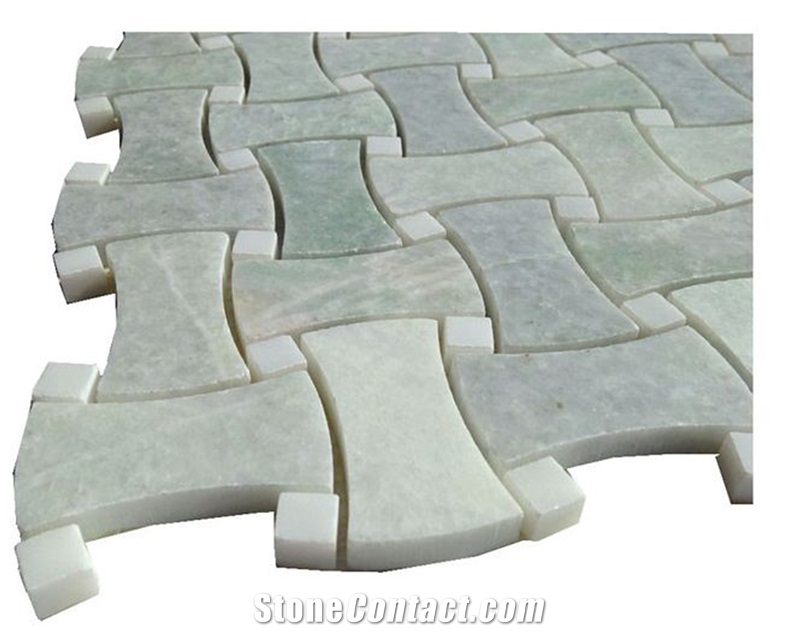 Ming Green Dandong Green Dog Bone Mosaic