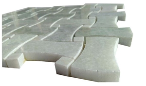 Ming Green Dandong Green Dog Bone Mosaic
