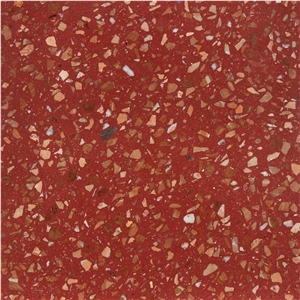 Red Epoxy Terrazzo Flooring
