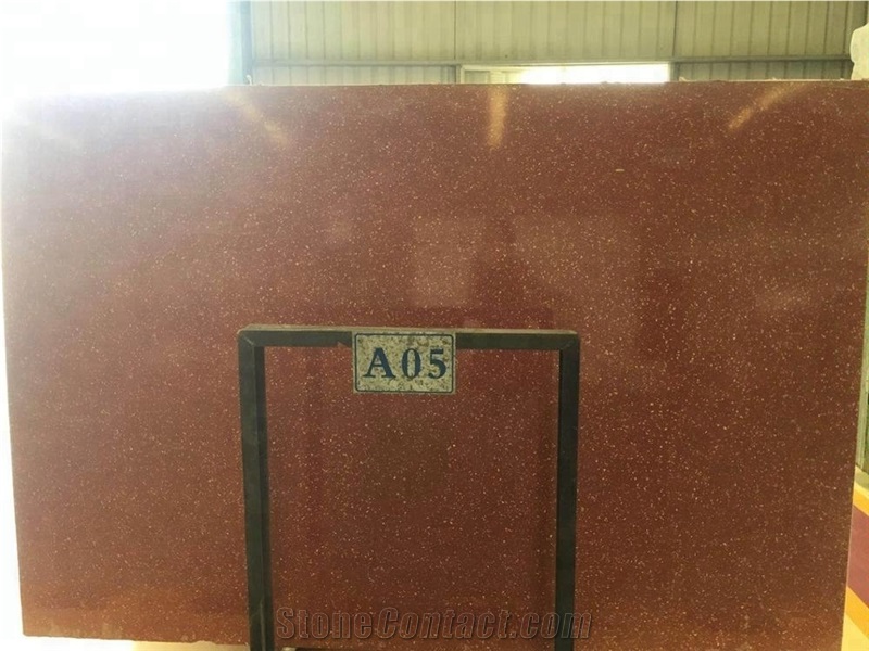 Red Epoxy Terrazzo Flooring