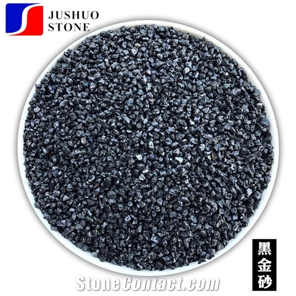 Black Pearl Sand ,Black Silica Slag ,China Blackgolden Sandstone