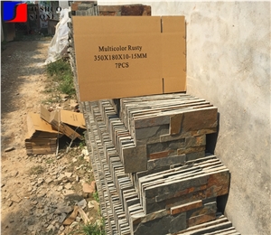 China Quarry Aragon Gold Slate,Brazil Price Yellow Slate Wall Cladding