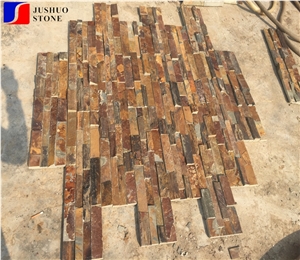 China Quarry Aragon Gold Slate,Brazil Price Yellow Slate Wall Cladding