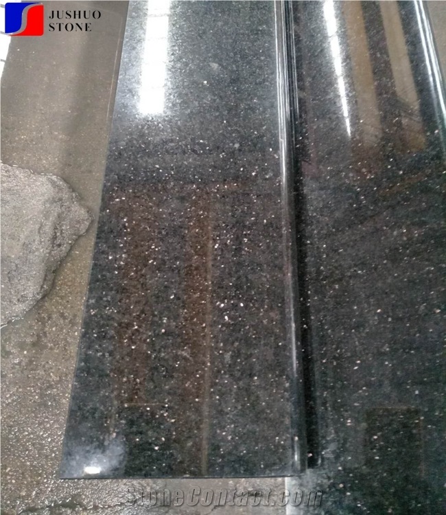 China Quarry Black Galaxy Granite,Natural Black Galaxy Granite Tops