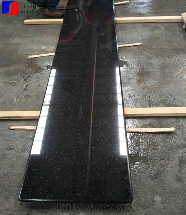 China Quarry Black Galaxy Granite,Natural Black Galaxy Granite Tops