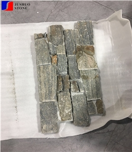 Hebei Green Grey Slate Wall Cladding Ledge Stone