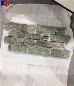 Hebei Green Grey Slate Wall Cladding Ledge Stone