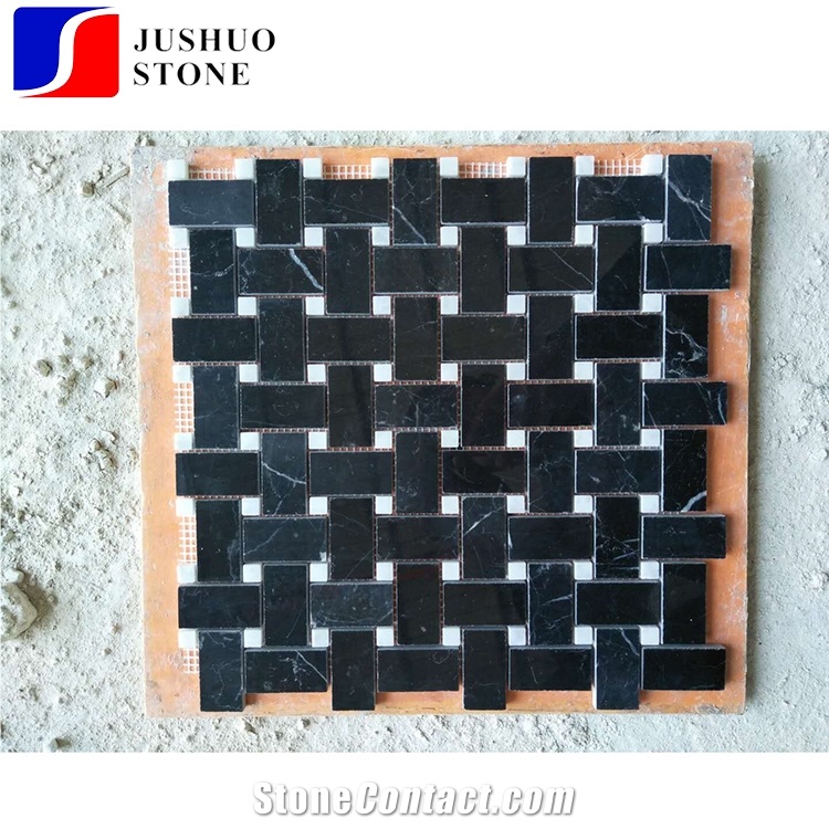 Multi Color Polished Stone Mosaic Tiles and Wall Cladding Panel Pavers