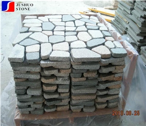 Multicolor Rough Machine Cut Granite Paving Set for Driveway Countyard