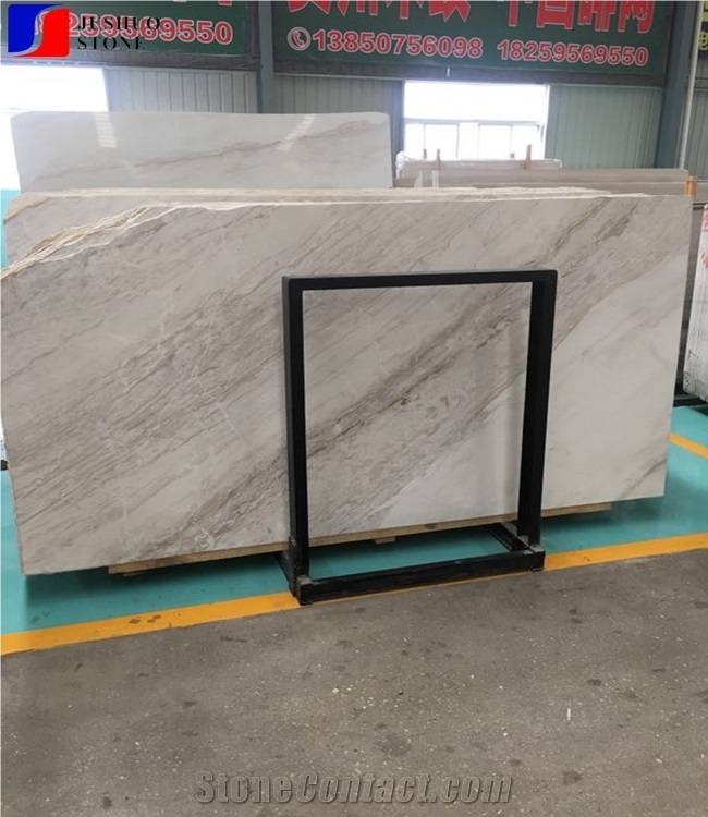 New Drama White Marble,Semi White Of Volakas,Volakas Marble Slab