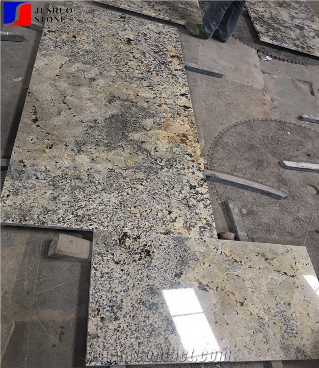 Polished India Alaska White Granite Tile Slabs Wall Kitchen Cladding