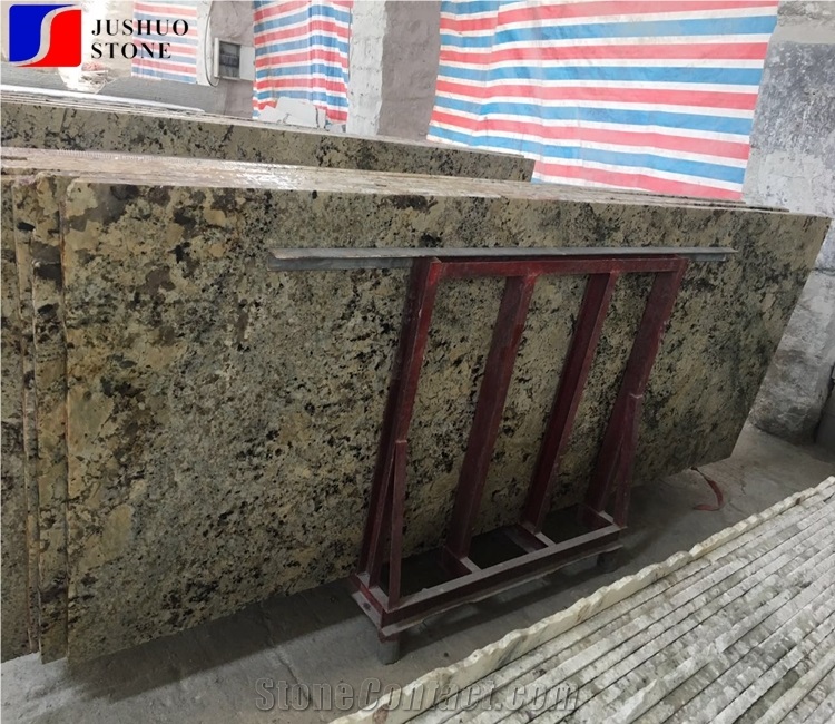 Polished Petrous Cream Granite,Alaska Gold,Alaska White Tile Slab Use