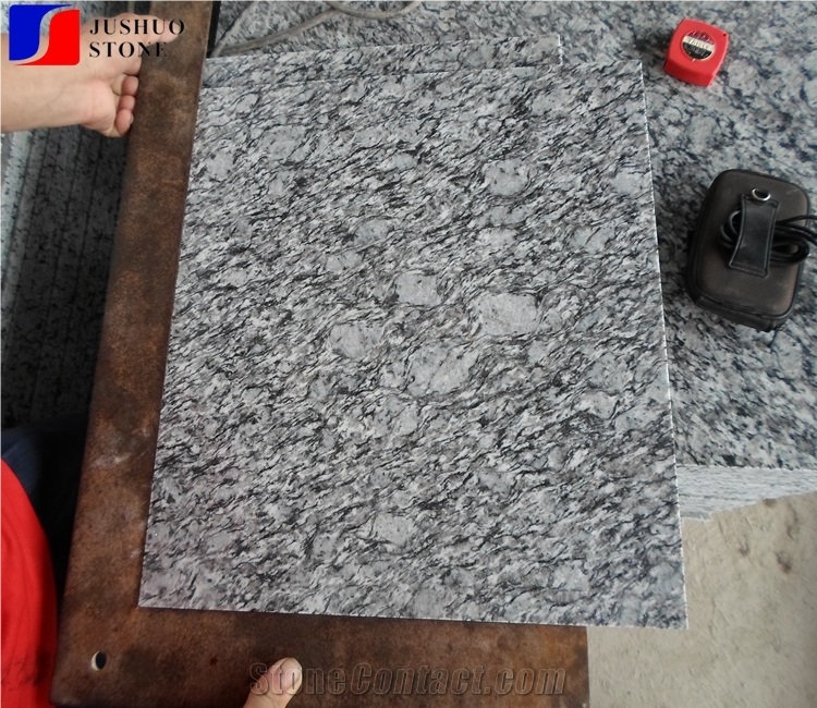 White Wave Granite Tile & Slab,Spray White,Wave White Flooring,Walling