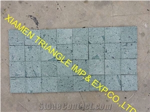 China Green Sukabumi Green Tuff Stone Mine Owner Pool Pavers
