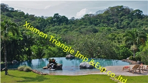 Sawn China Hijau Pedra Green Sukabumi Swimming Pool Stone