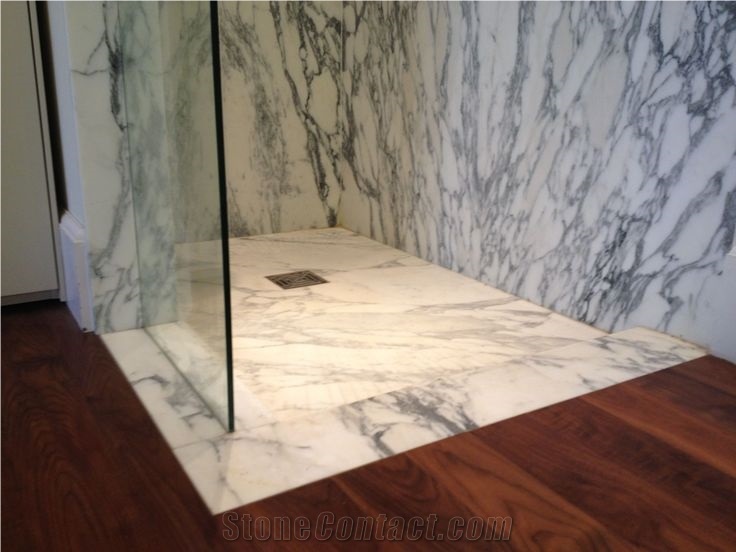 China Bianco Carrara White Marble Show Tray,Bathroom Shower Floor Base