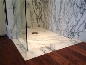 China Bianco Carrara White Marble Show Tray,Bathroom Shower Floor Base