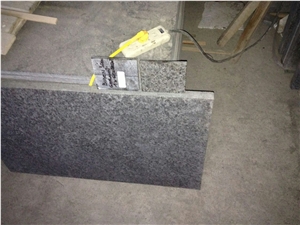 China Black G684 Basalt Flamed Tiles Cutting,Floor