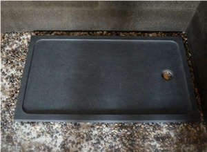China Impala Black Sesame Granite Round Show Tray