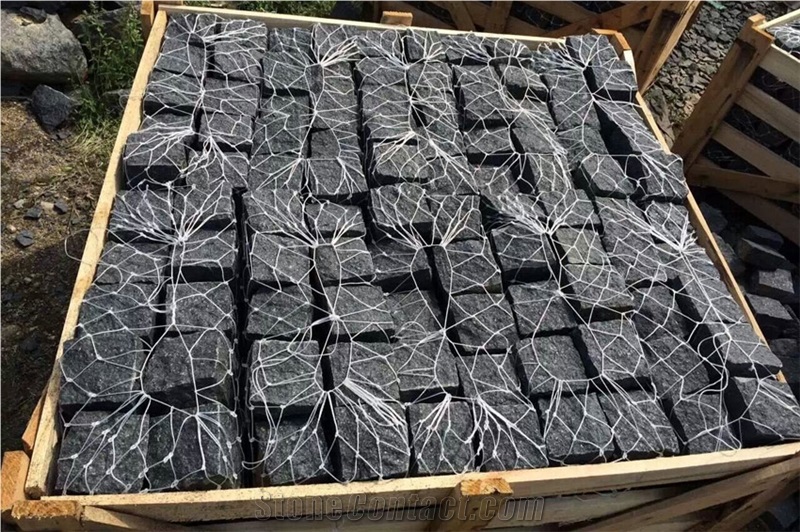 G684 Basalt Split Face Cube Stone Paver Sets,Split Face Garden Cobble Stone