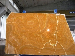 Naranja Orange Onyx Slab Translucent Golden Stone Cut to Size Floor Tiles