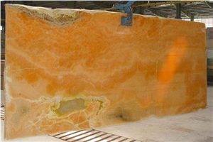 Naranja Orange Onyx Slab Translucent Golden Stone Cut to Size Floor Tiles