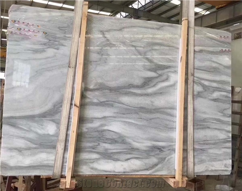 Cloudy White Marble Slabs and Tiles,Cut to Sizes
