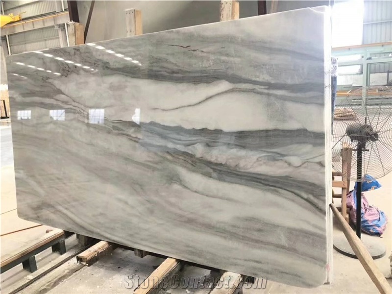 Cloudy White Marble Slabs, Tiles, Cut to Sizes
