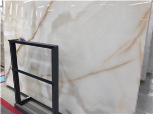 High Quality Snow White Jade Onyx Slab/Tile/Cut to Size for Wall Decor