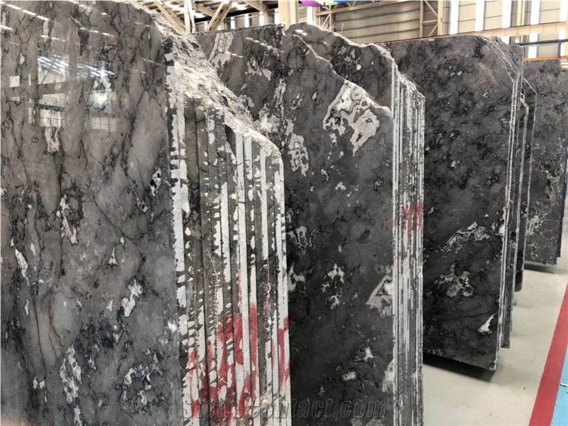 Kavala Grey Marble Polished Slab/Tile/Cut to Size for Tv Set Cladding