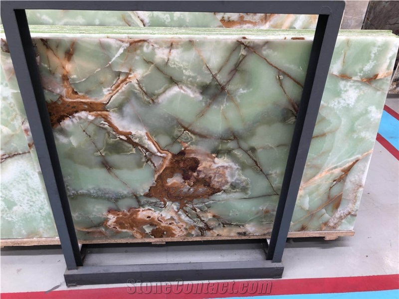 Own Factory Ancient Green Jade Onxy Slab/Tile/Cut to Size for Wall