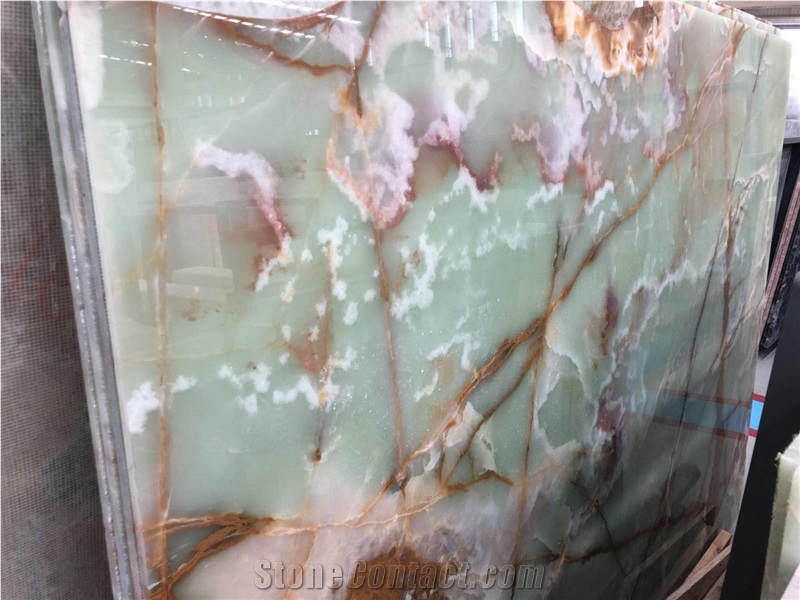 Own Factory Ancient Green Jade Onxy Slab/Tile/Cut to Size for Wall