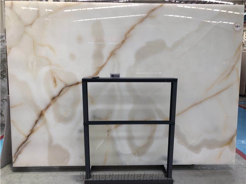 Own Factory Snow White Jade Onyx Slab/Tile/Cut to Size for Wall Decor