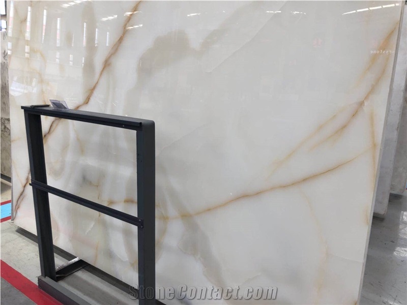 Own Factory Snow White Jade Onyx Slab/Tile/Cut to Size for Wall Decor