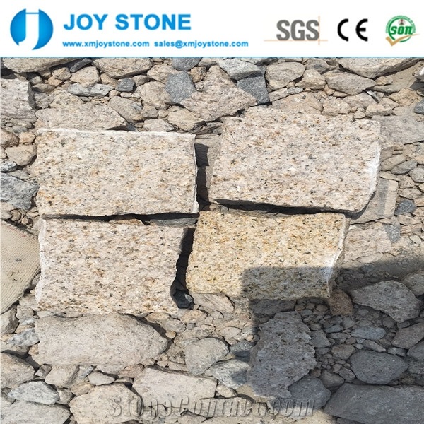 Excellent Good G682 Yellow Cobblestone Pavers Cube 10x10x5cm Granite