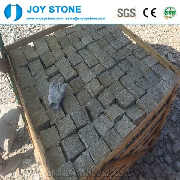 Excellent Good G682 Yellow Cobblestone Pavers Cube 10x10x5cm Granite