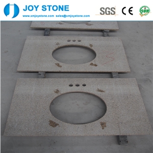 G682 Sunny Yellow Granite Bathroom Countertop Vanity Top