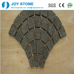 G684 Fuding Black Flamed Granite Paving Stone