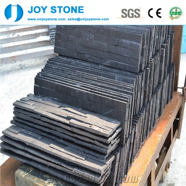 High Quality Chinese Hubei Black Slate Art Cultured Stone Feature Wall