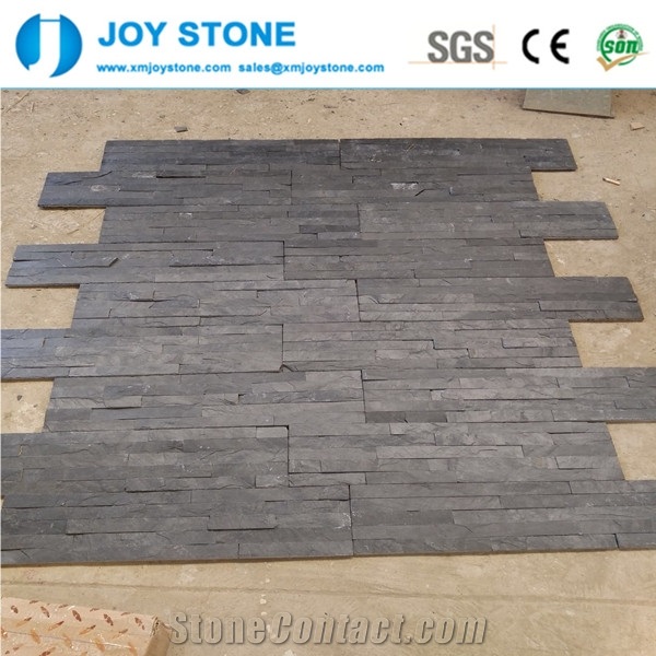 High Quality Chinese Hubei Black Slate Art Cultured Stone Feature Wall