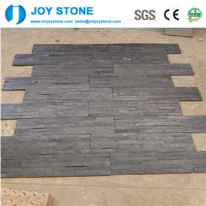 Hot Sell Chinese Cheap Cultured Stone Black Slate Thin Brick Stacked