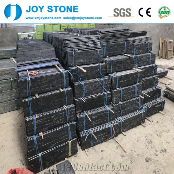 Low Prices Hubei Black Slate Natural Cultured Art Stone Wall Cladding
