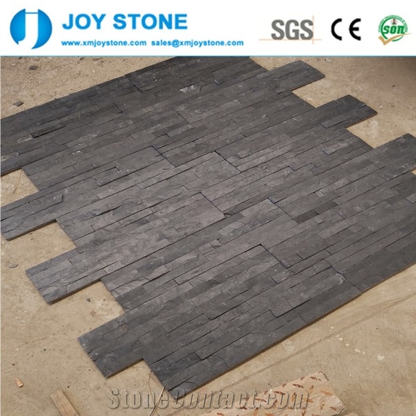 Low Prices Hubei Black Slate Natural Cultured Art Stone Wall Cladding