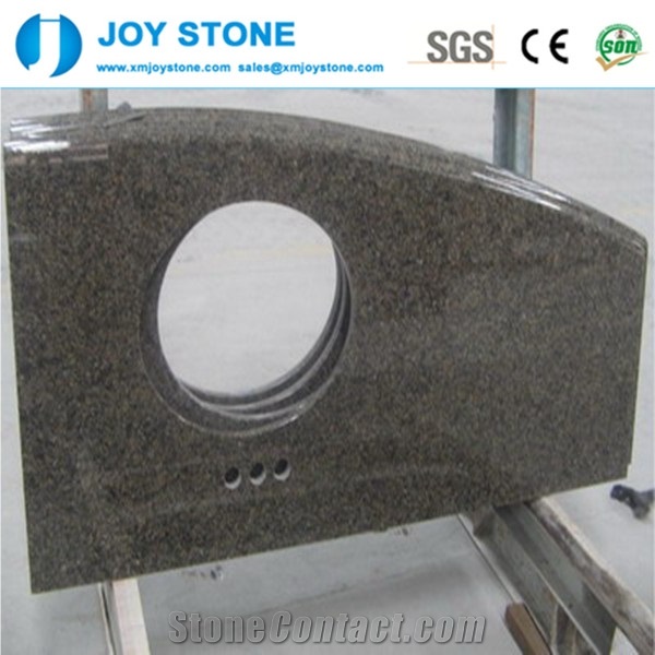 Tropical Bropwn Granite Bathroom Countertop Vanity Top