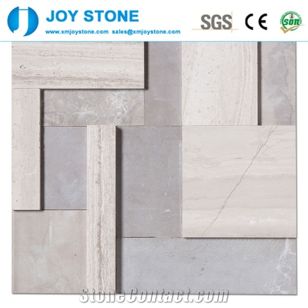 Wood Light Grain Mosaic Athens Gray