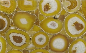 Agate Yellow Semiprecious Stone Slabs